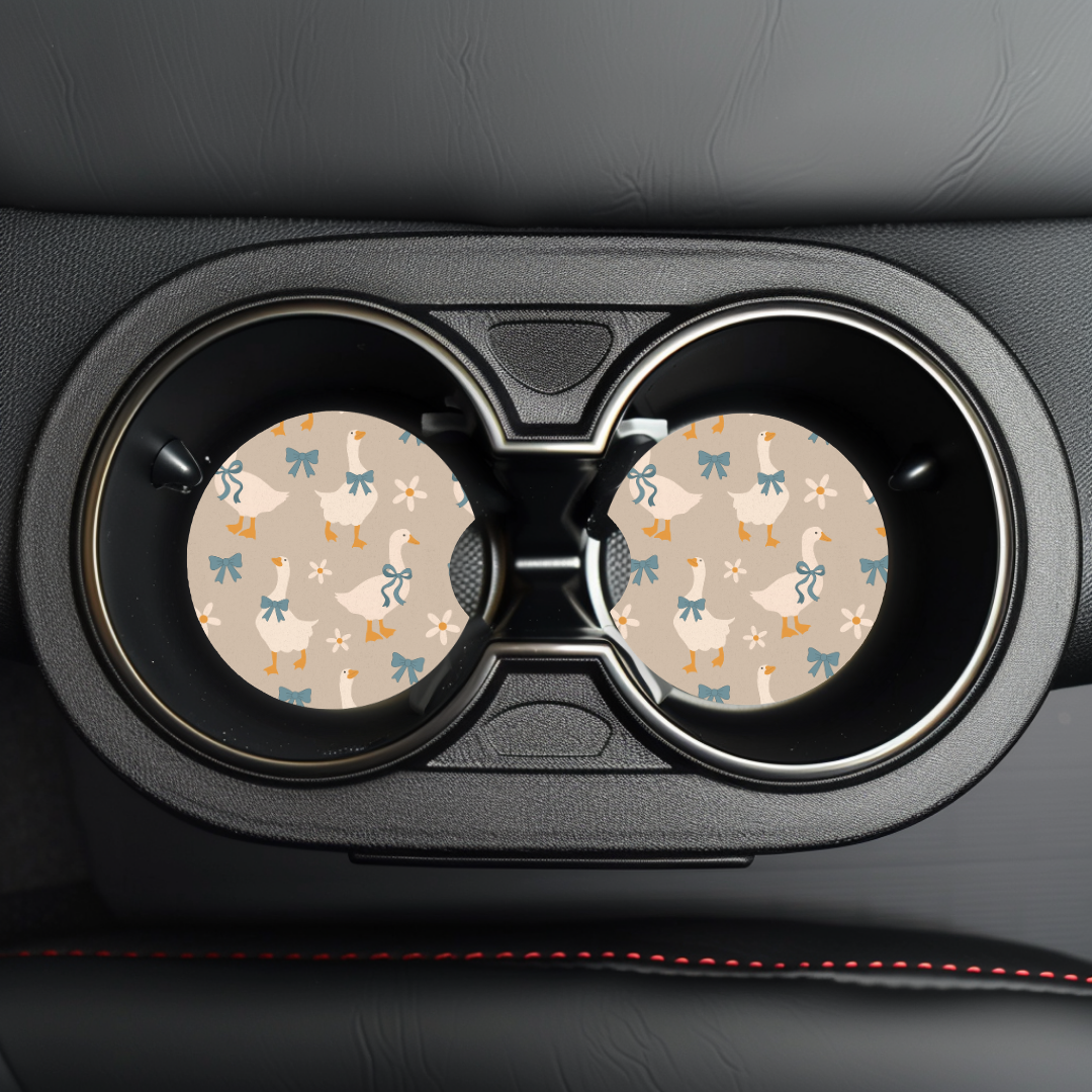 Coquette Geese Car Coaster Sublimation Transfer (Set of 2)