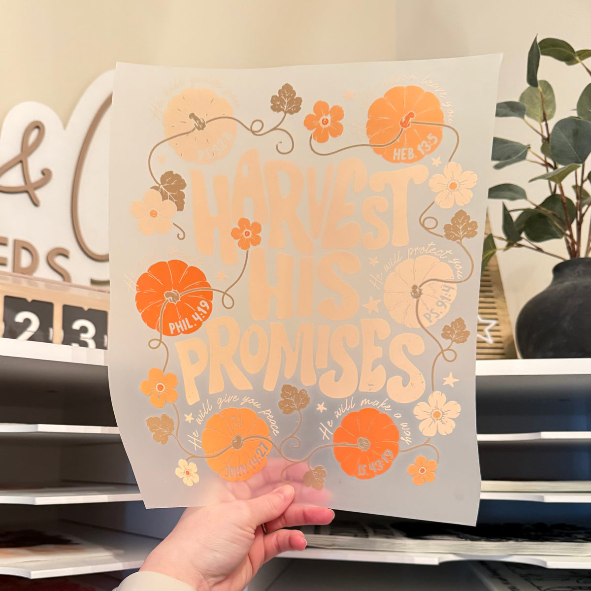 Harvest His Promises DTF HOT PEEL