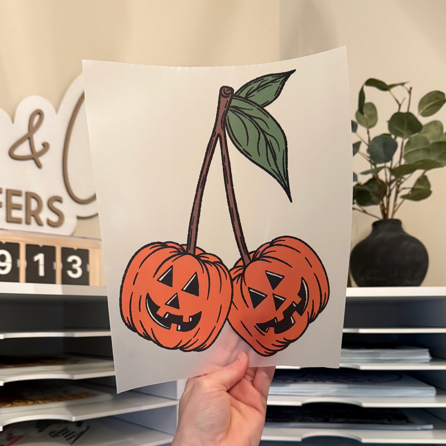 Pumpkin Cherries DTF HOT PEEL