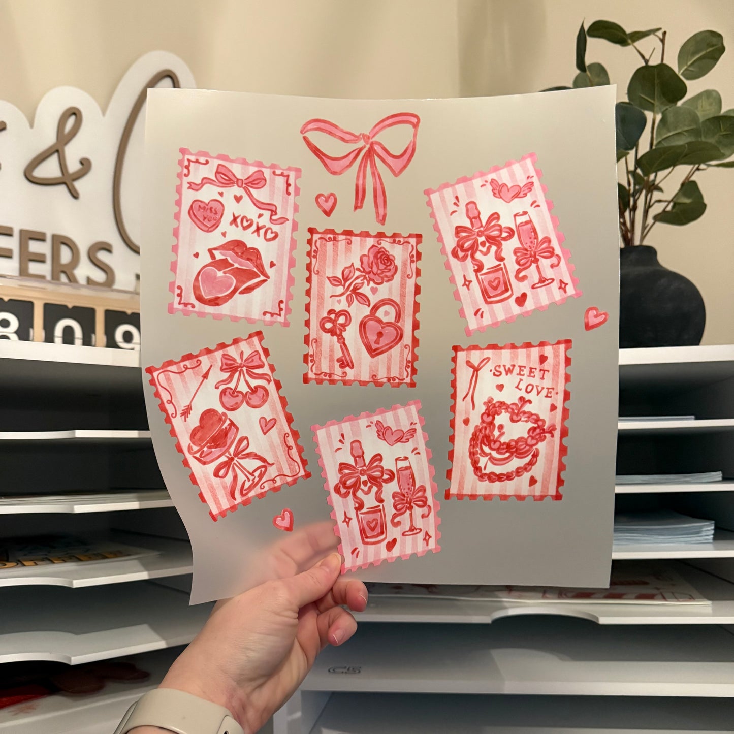 Valentines Stamps DTF HOT PEEL