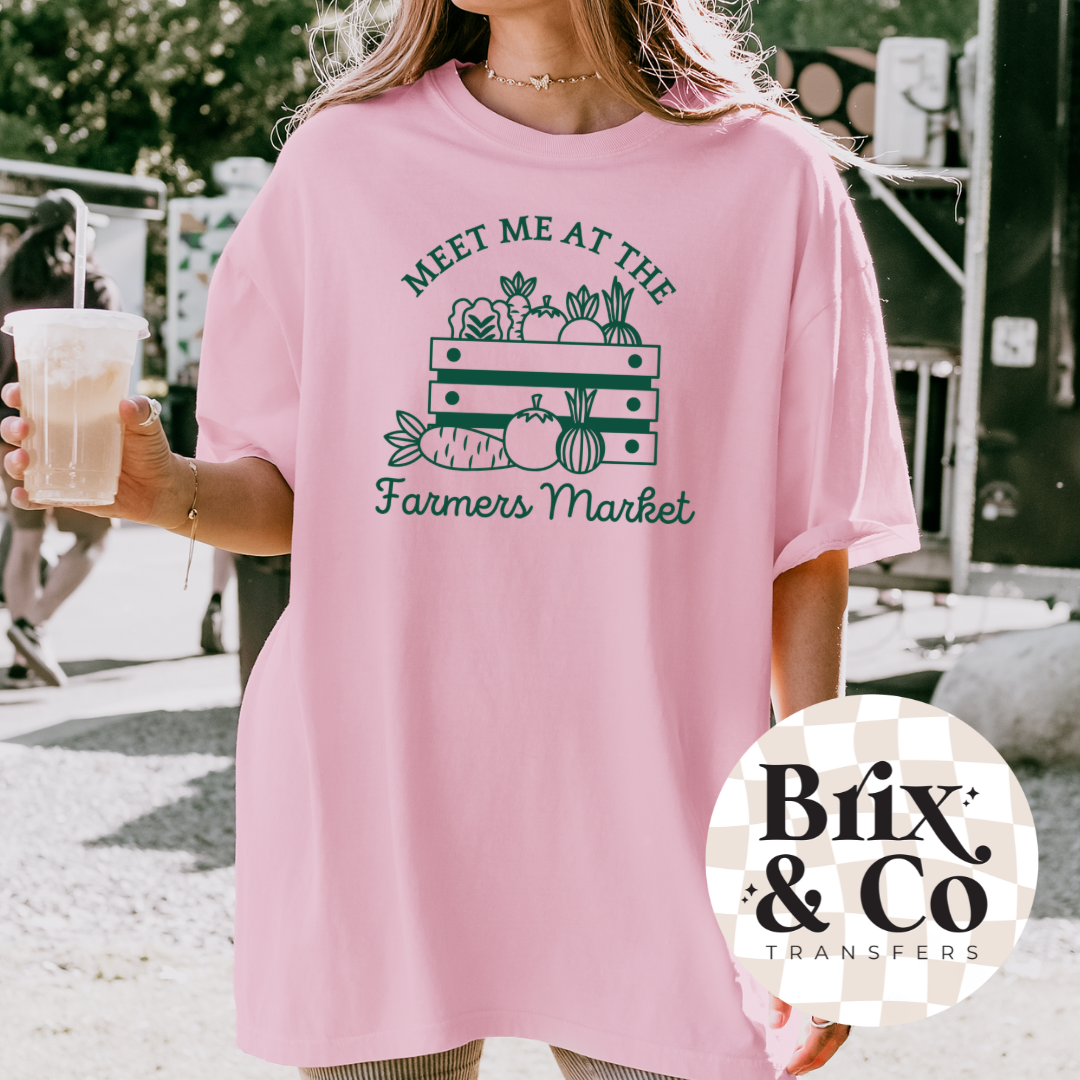 Meet Me At The Farmers Market Single Color (Hunter Green)