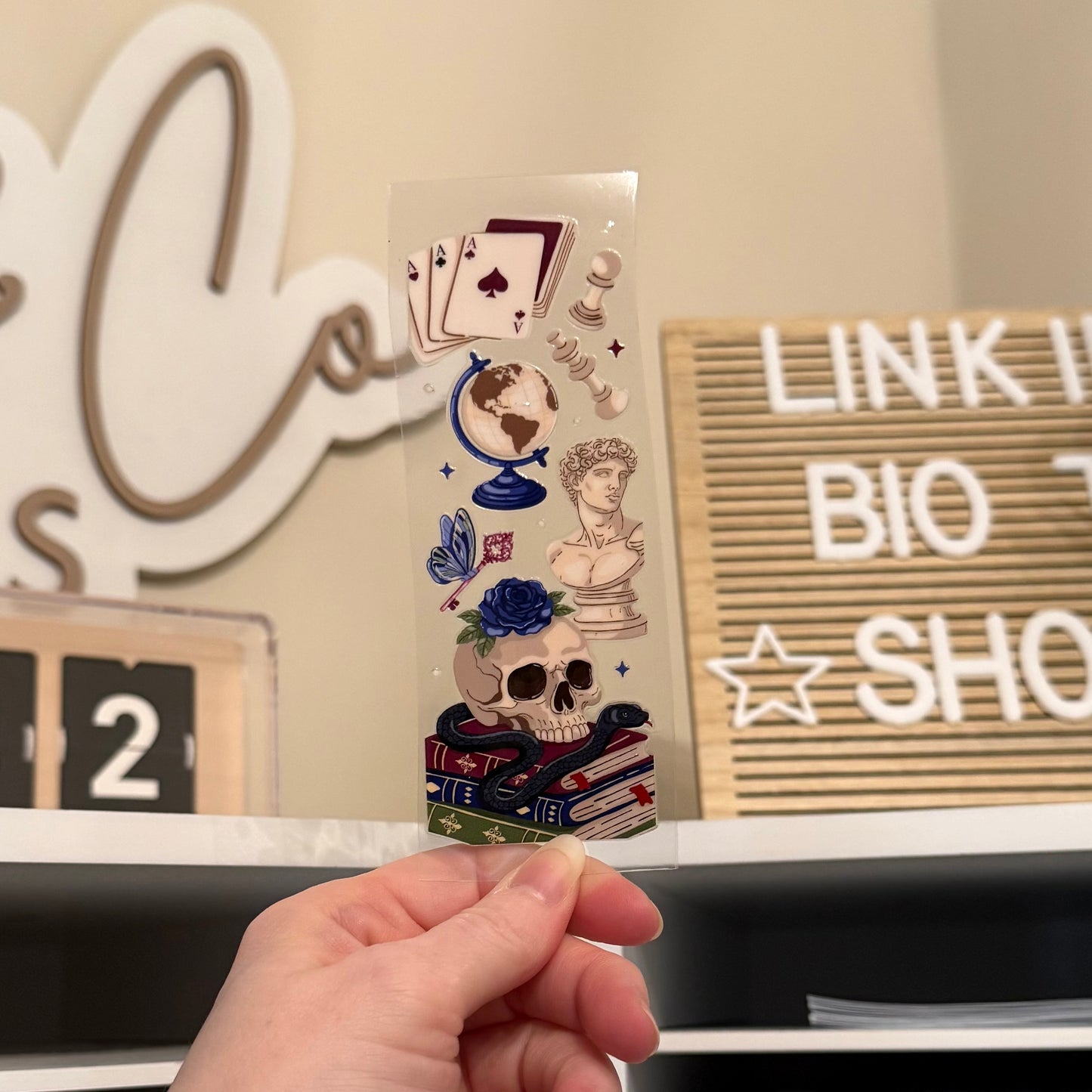 Dark Academia UVDTF Bookmark