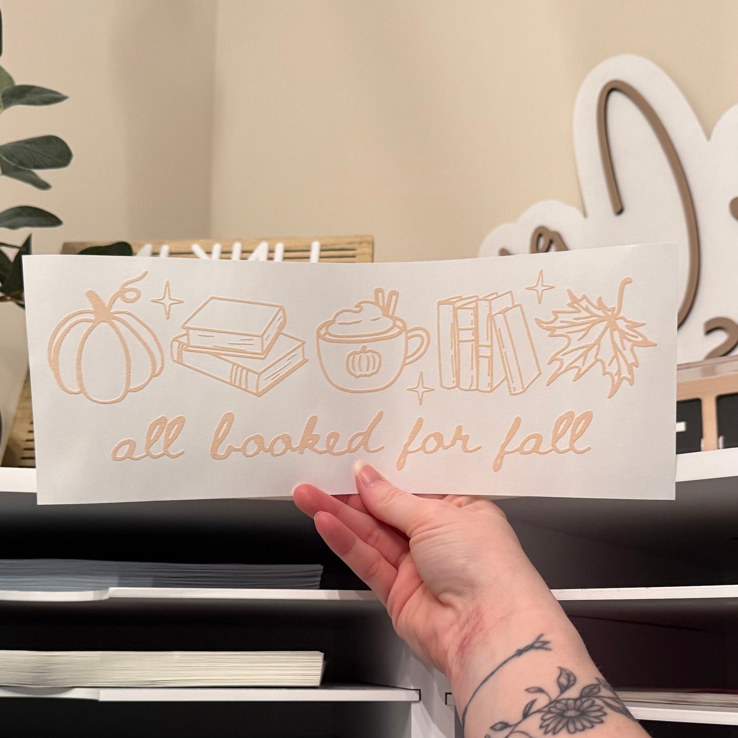 All Booked For Fall Single Color (Beige)