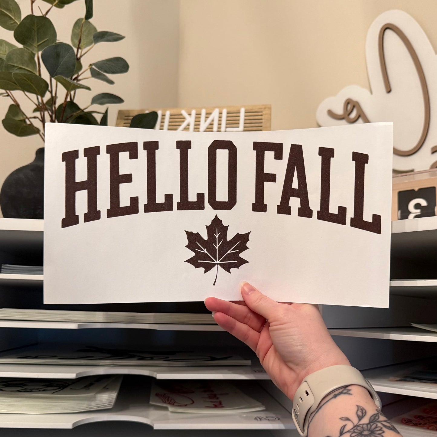 Hello Fall Single Color (Brown)