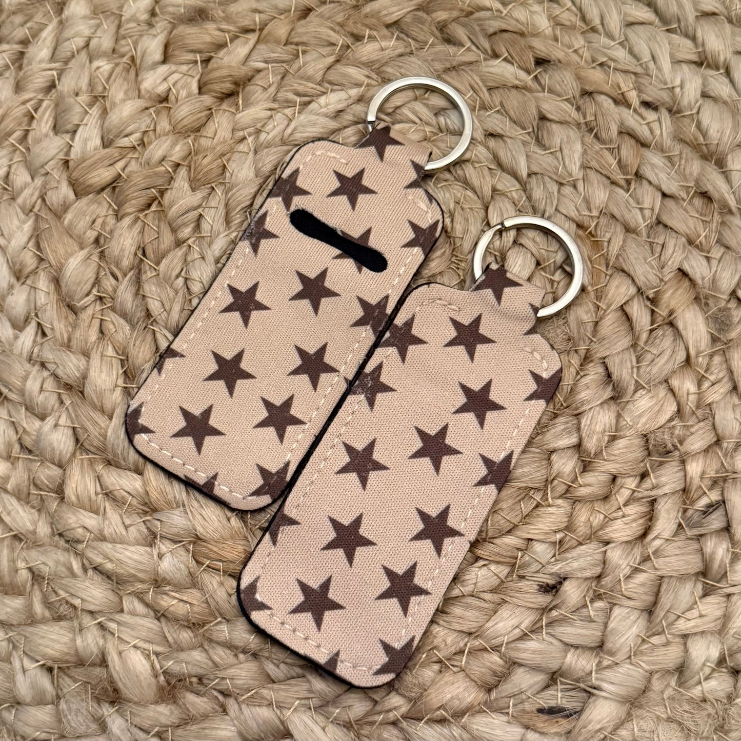 Neutral Stars Chapstick Holder Keychain