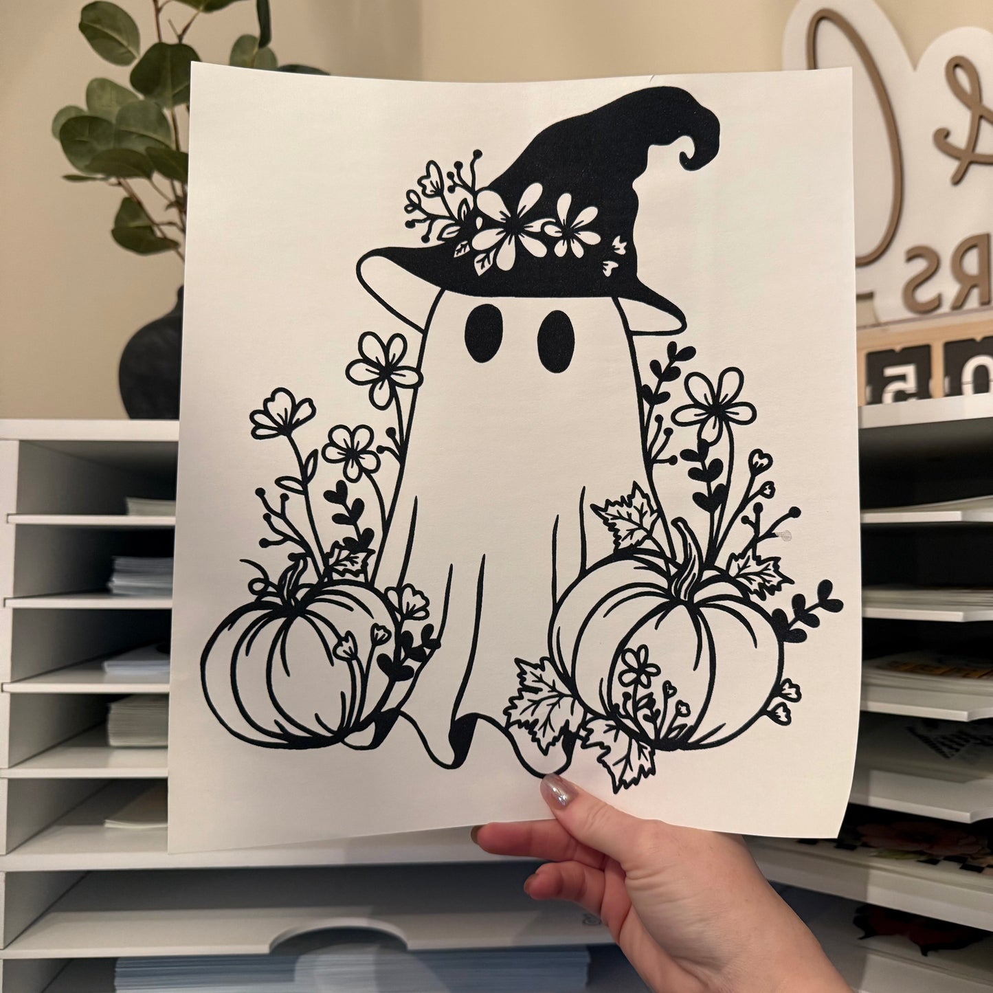 Witchy Ghost Single Color