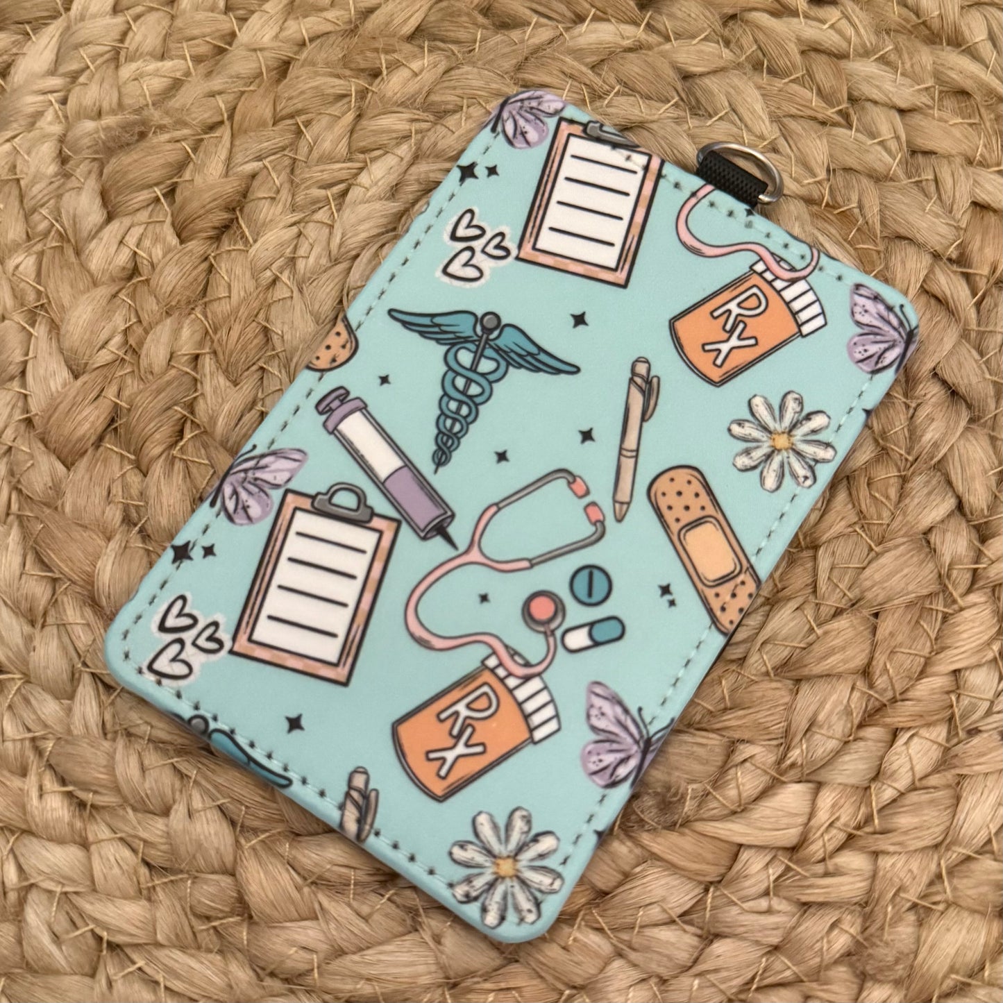 Nurse Doodles ID Badge Holder