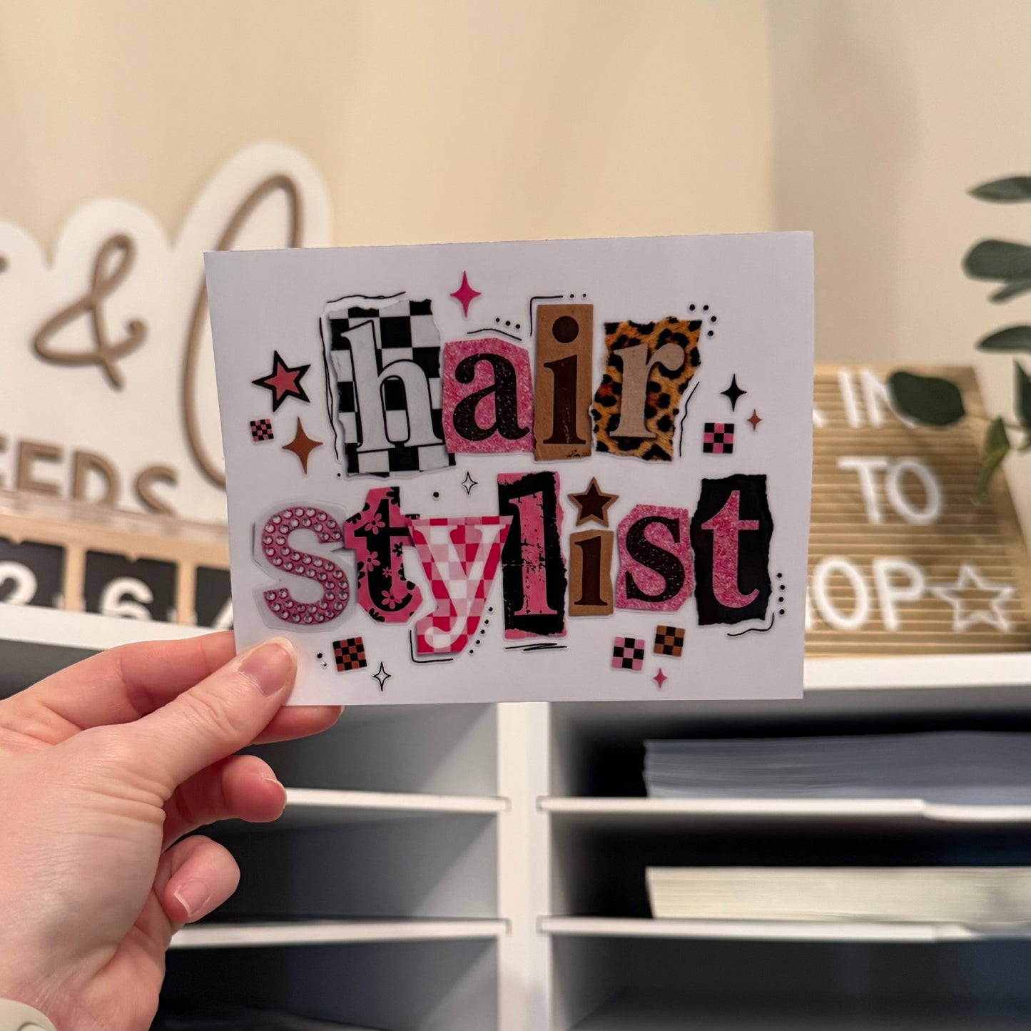 Hair Stylist UVDTF 5” Decal