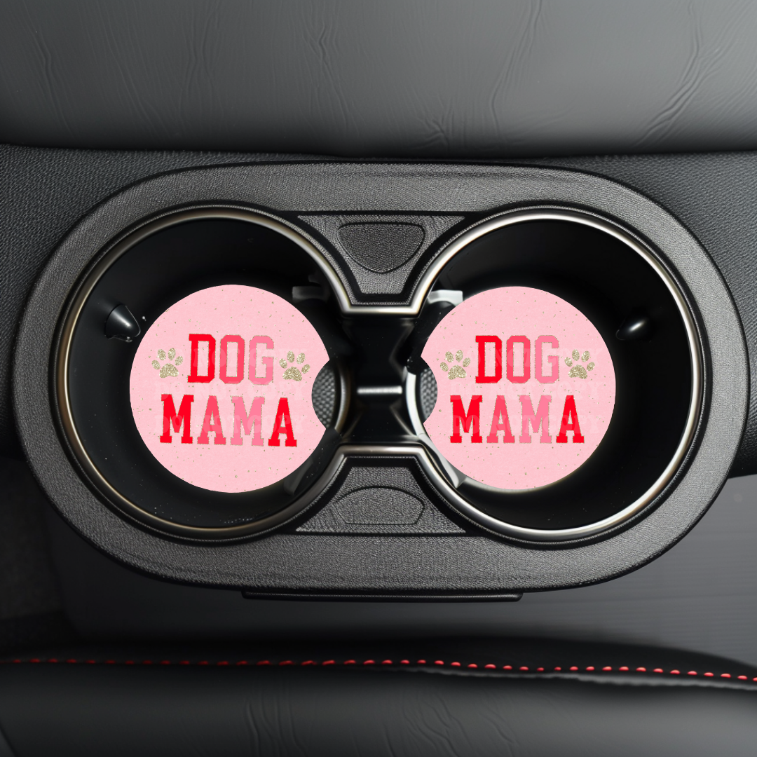 Dog Mama Car Coaster Sublimation Transfer (Set of 2)