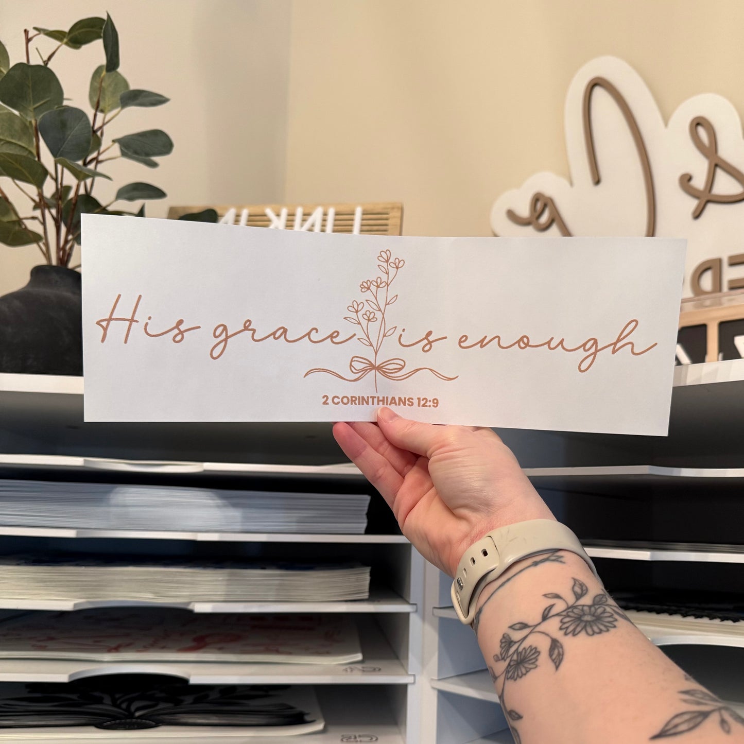 His Grace Is Enough Single Color (Light Tan)