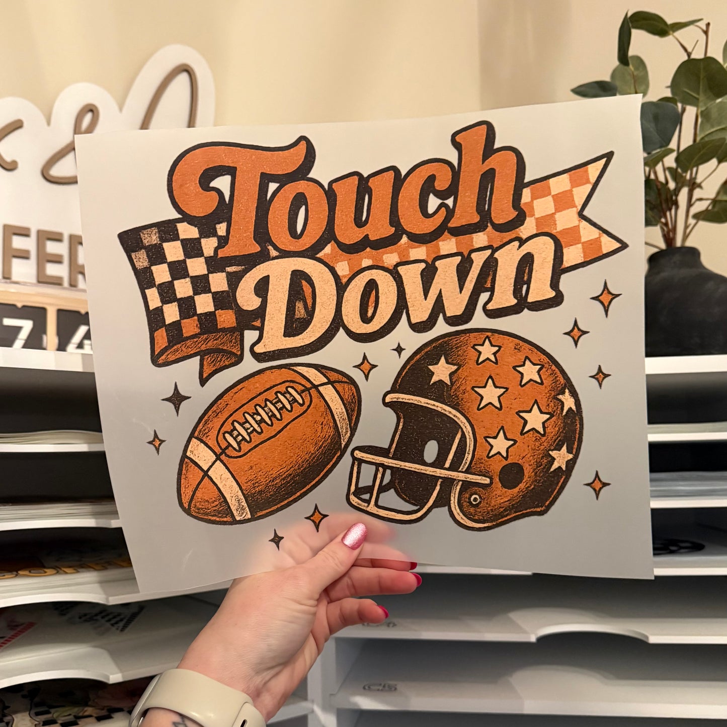 Vintage Touchdown DTF HOT PEEL