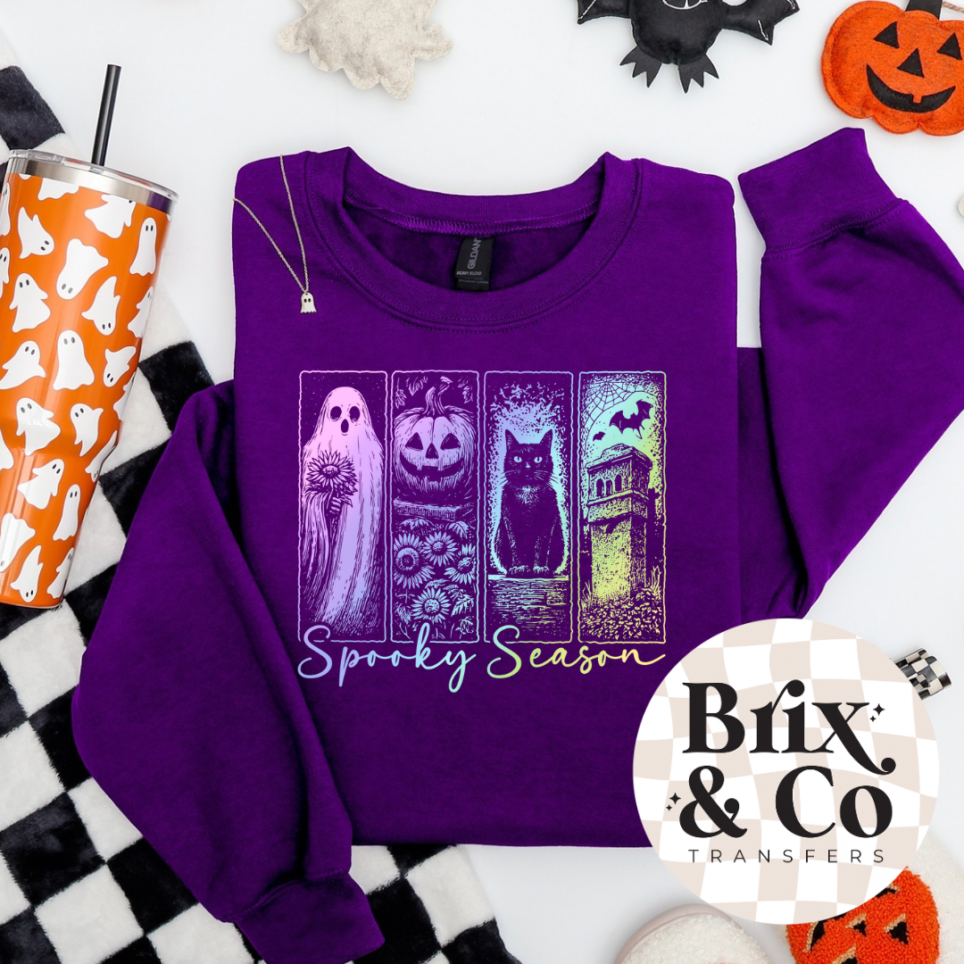 Neon Spooky Season DTF HOT PEEL