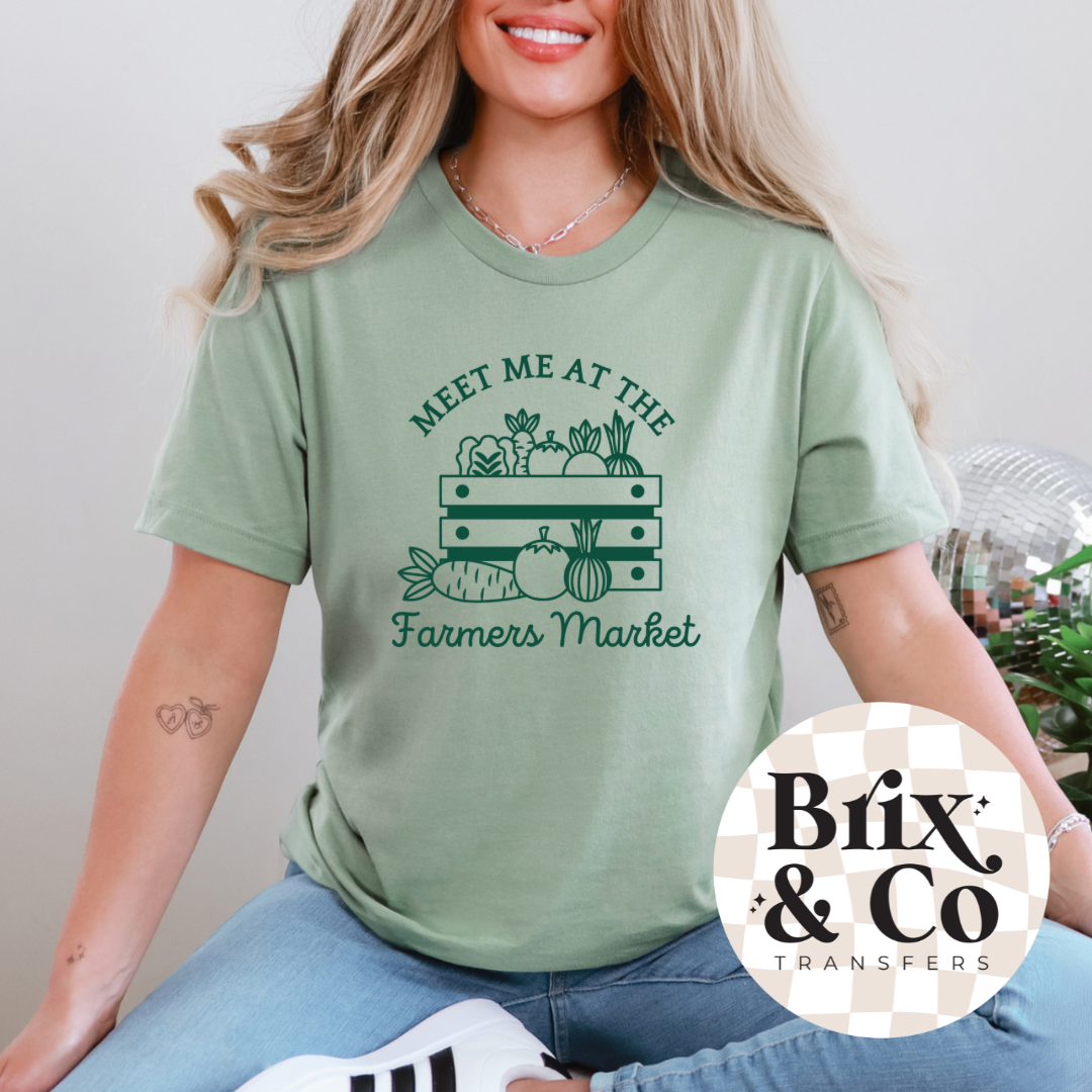 Meet Me At The Farmers Market Single Color (Hunter Green)
