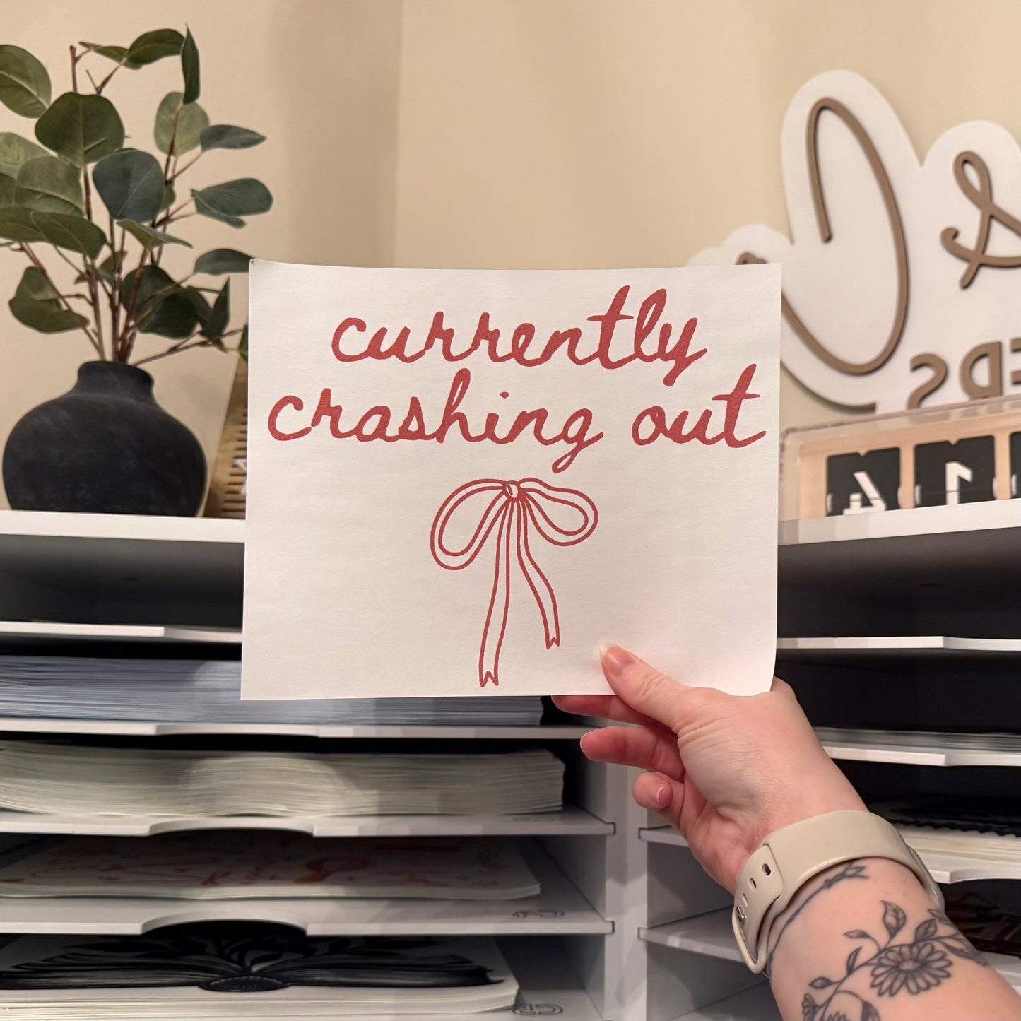 Currently Crashing Out Single Color (Dusty Rose) 8”