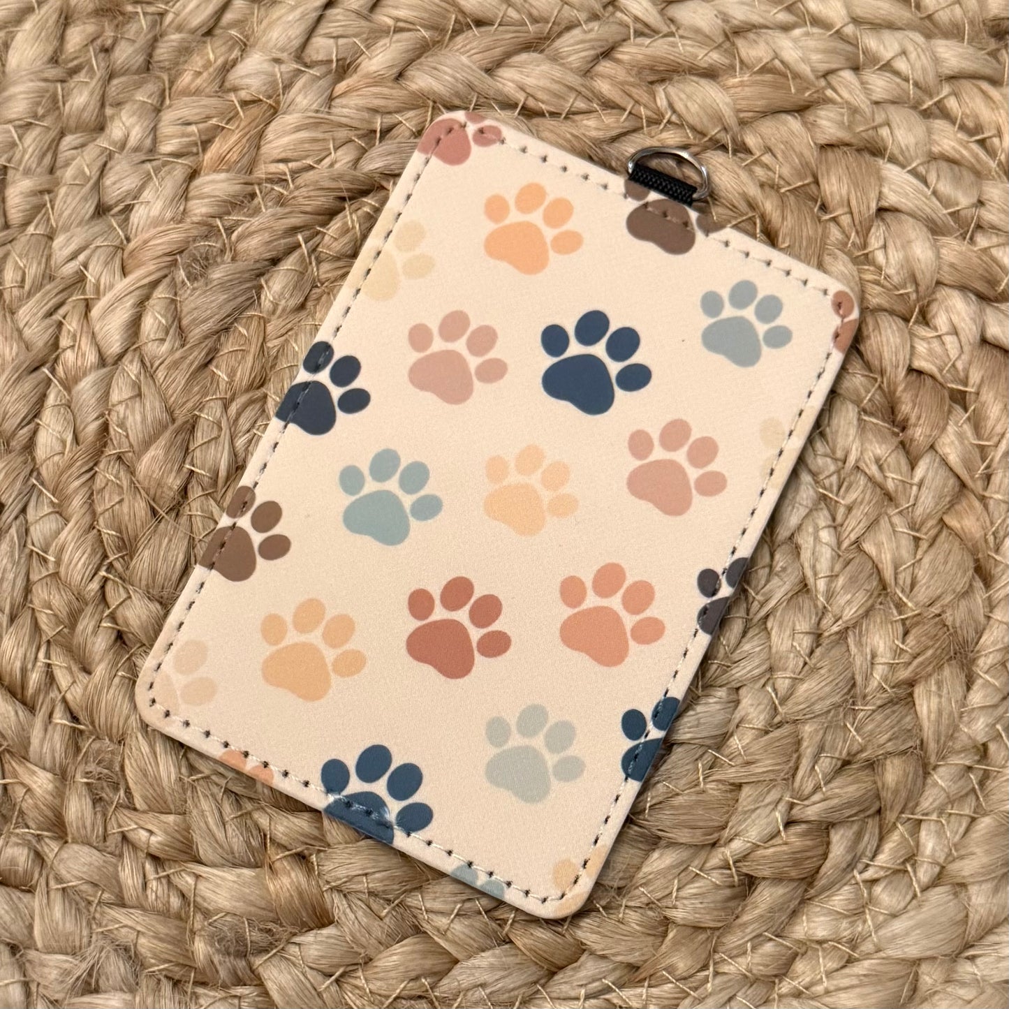 Paw Prints ID Badge Holder
