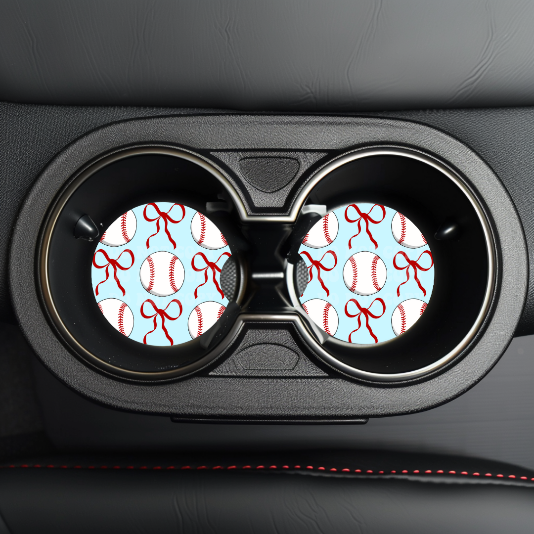 Coquette Baseball Car Coaster Sublimation Transfer (Set of 2)