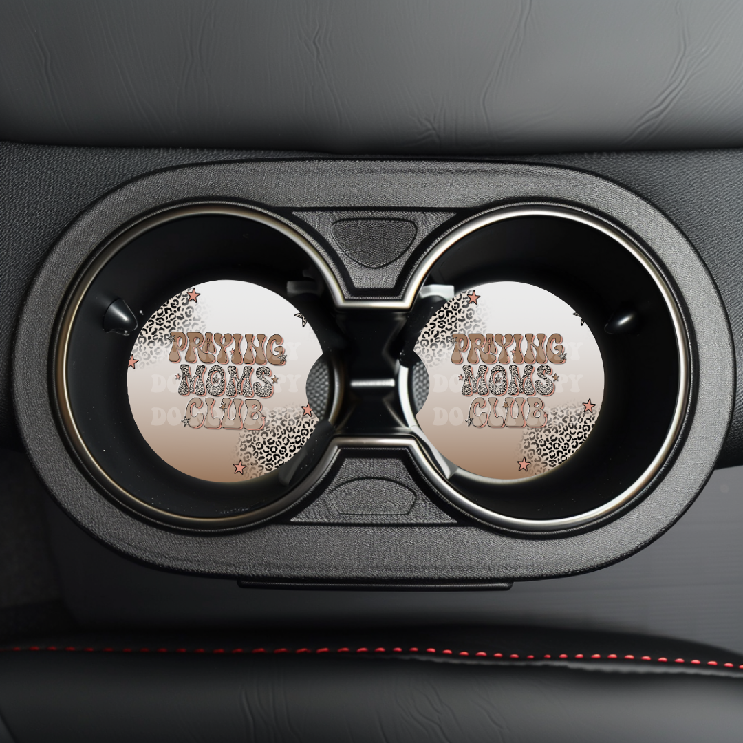 Praying Moms Club Car Coaster Sublimation Transfer (Set of 2)