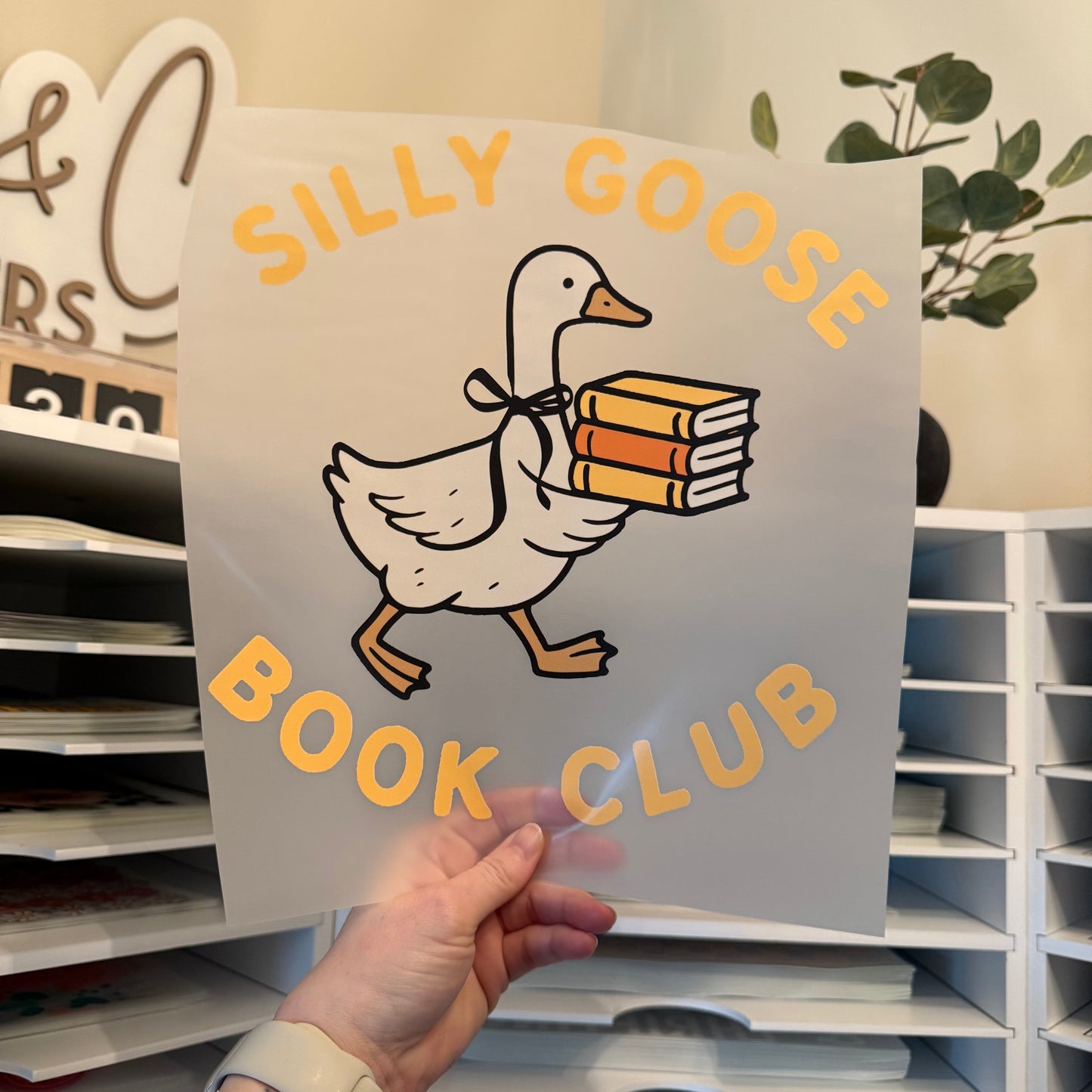 Silly Goose Book Club DTF HOT PEEL