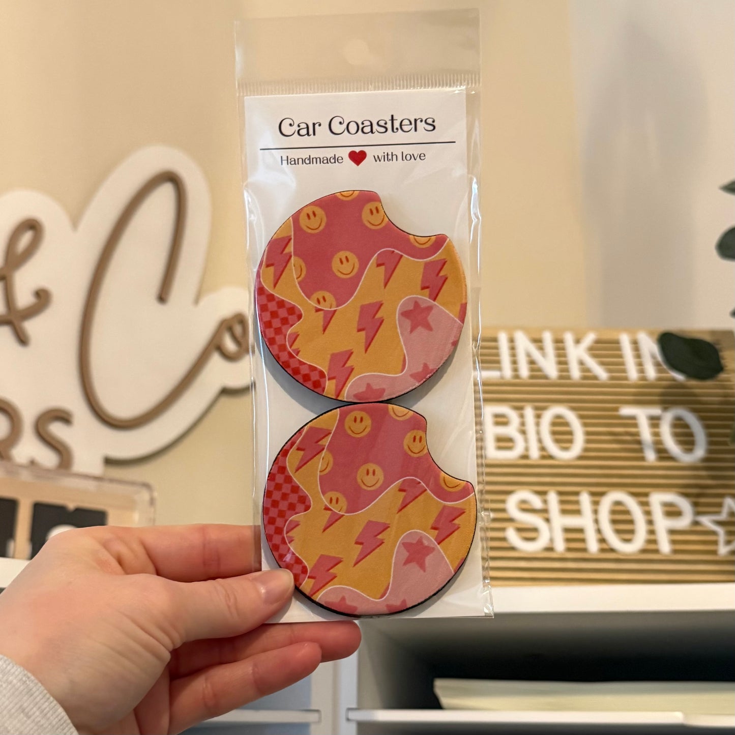 Retro Doodles Car Coasters