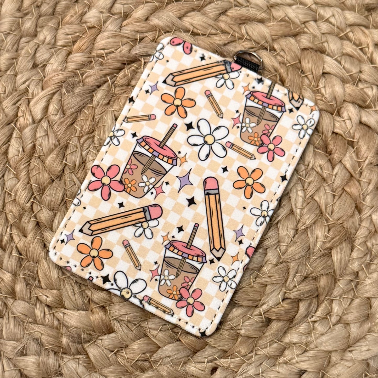 Teacher Coffee ID Badge Holder