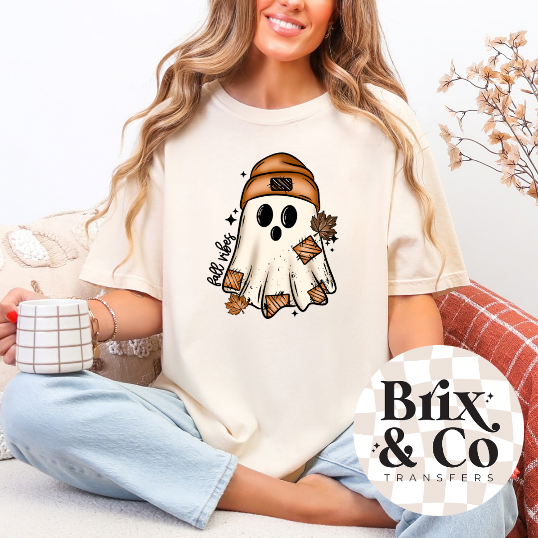 Fall Vibes Ghost DTF HOT PEEL