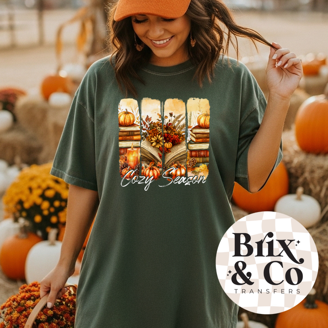 Bookish Cozy Season DTF HOT PEEL