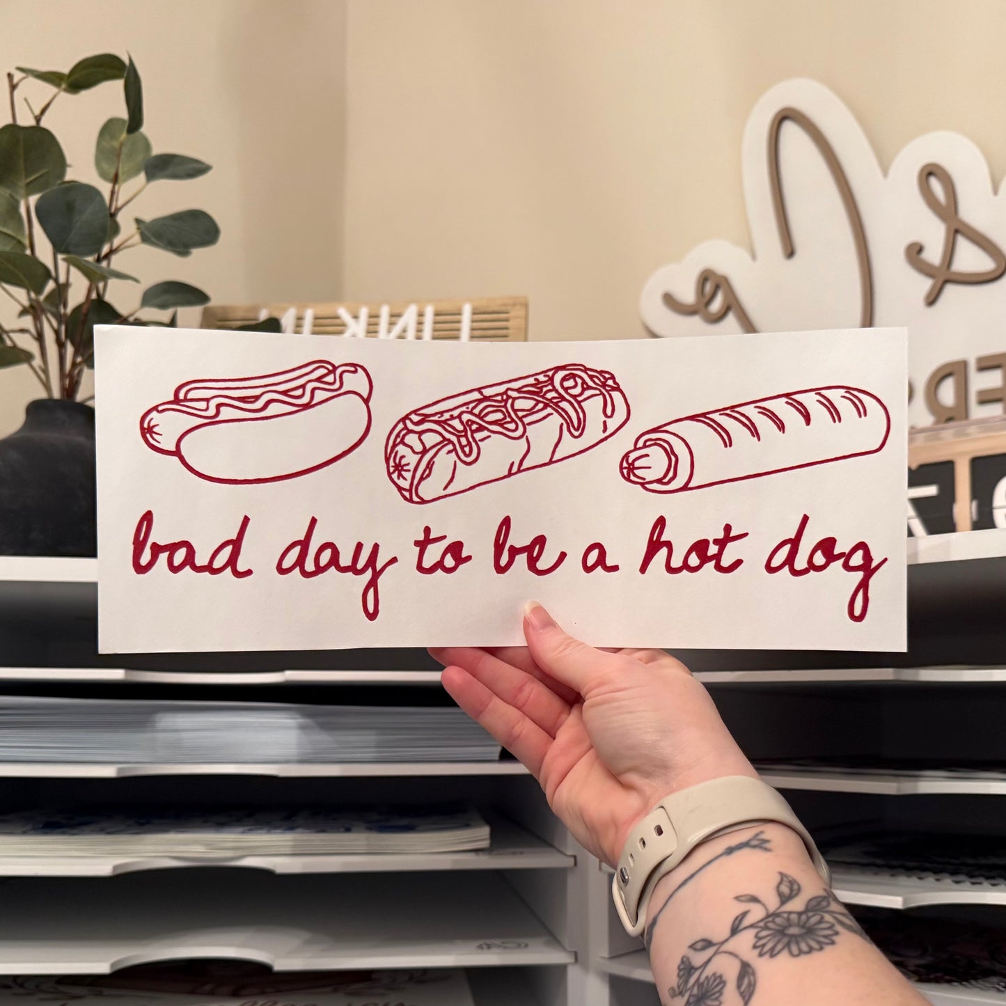 Bad Day To Be A Hotdog Single Color (Red)