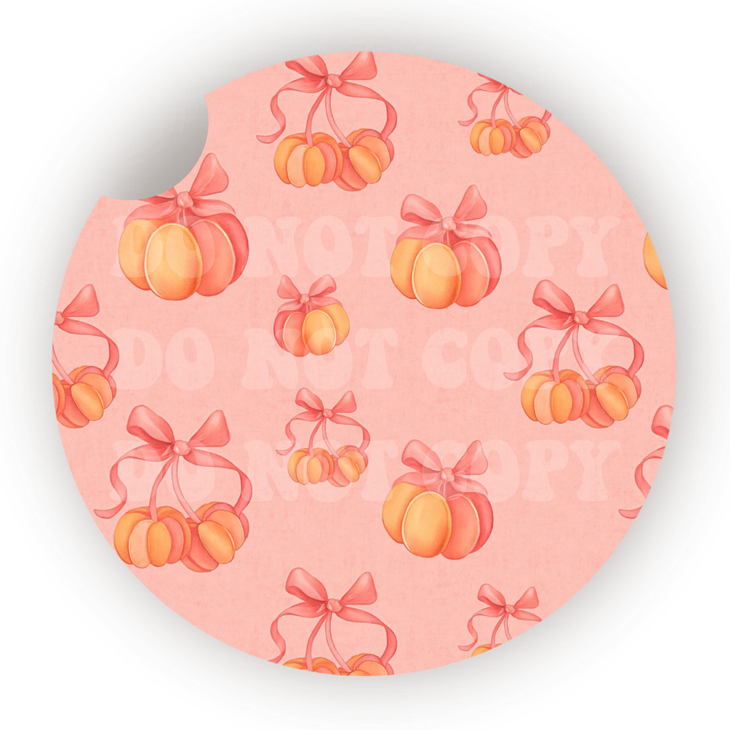 Coquette Pumpkins Car Coaster Sublimation Transfer (Set of 2)