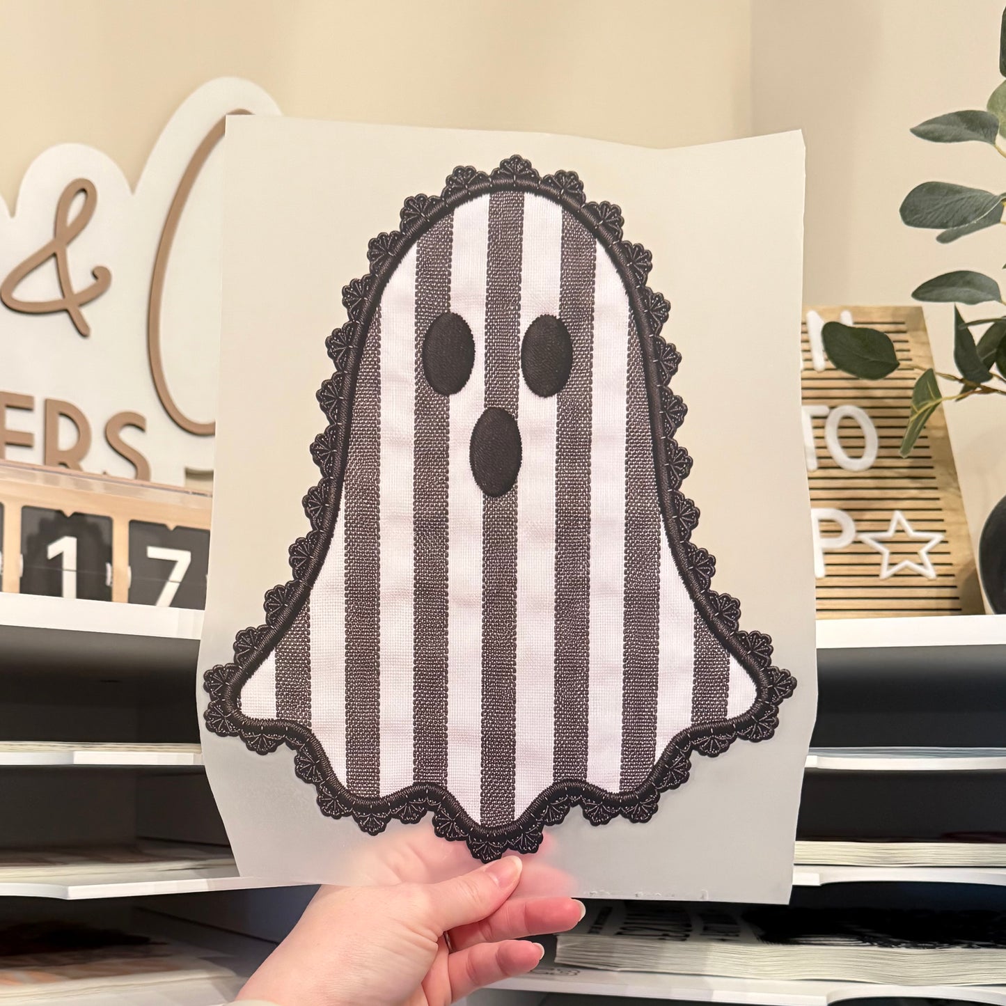 Striped Ghost DTF HOT PEEL