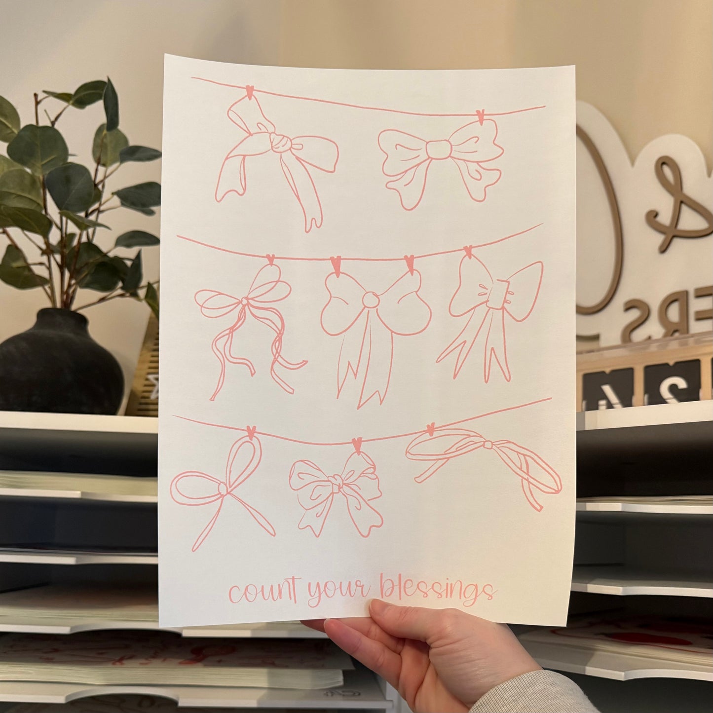 Count Your Blessings Single Color (Baby Pink)