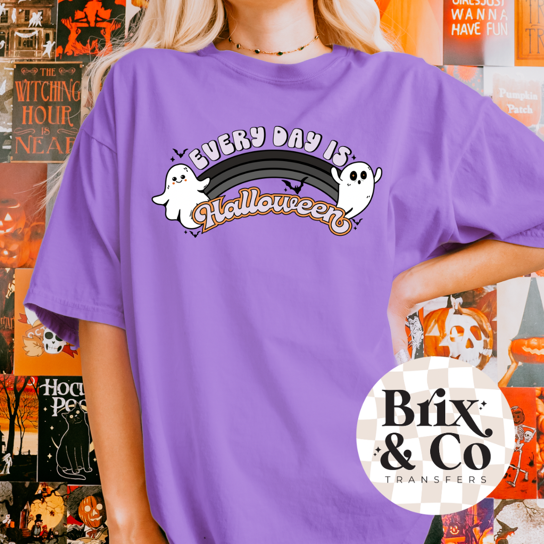 Every Day Is Halloween Thin Matte Clear Film Screen Print Transfer