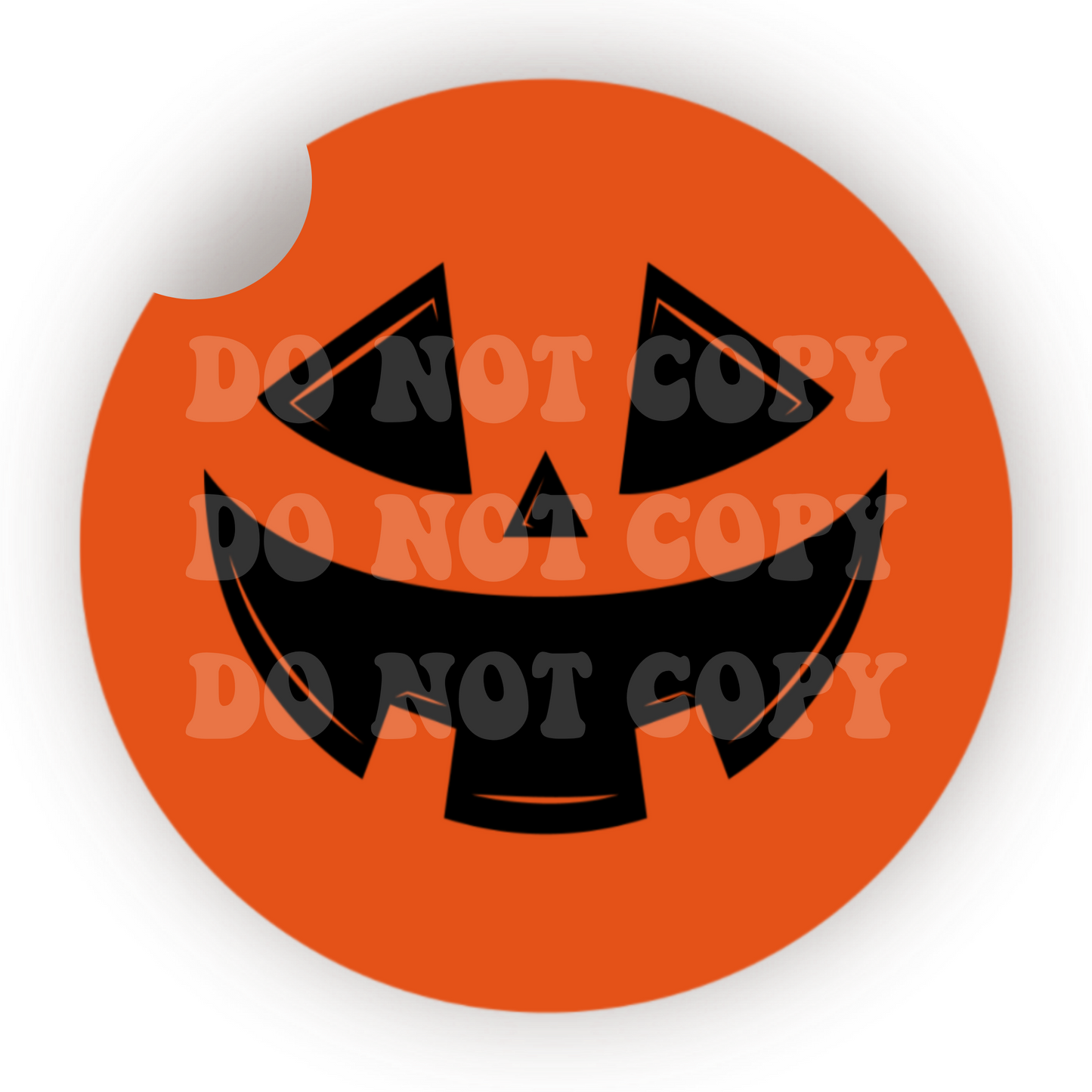 Jack-o’-Lantern Car Coaster Sublimation Transfer (Set of 2)