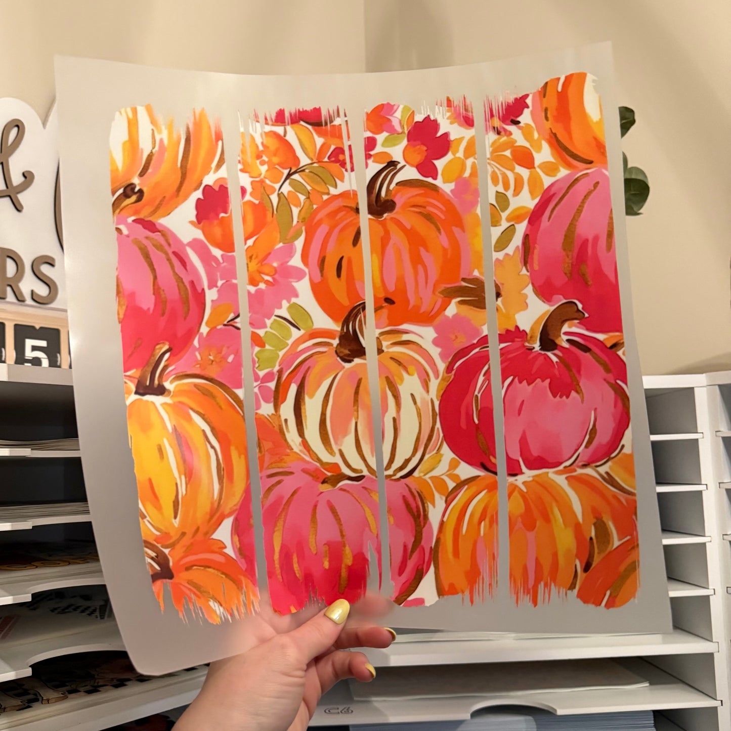 Brushstroke Pumpkins DTF HOT PEEL