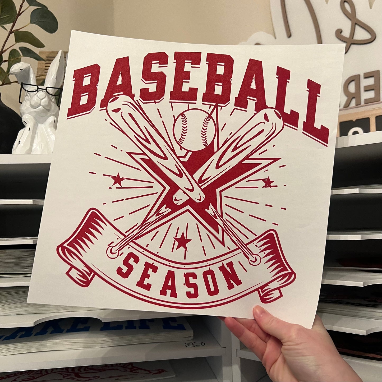 Baseball Season Single Color (Red)