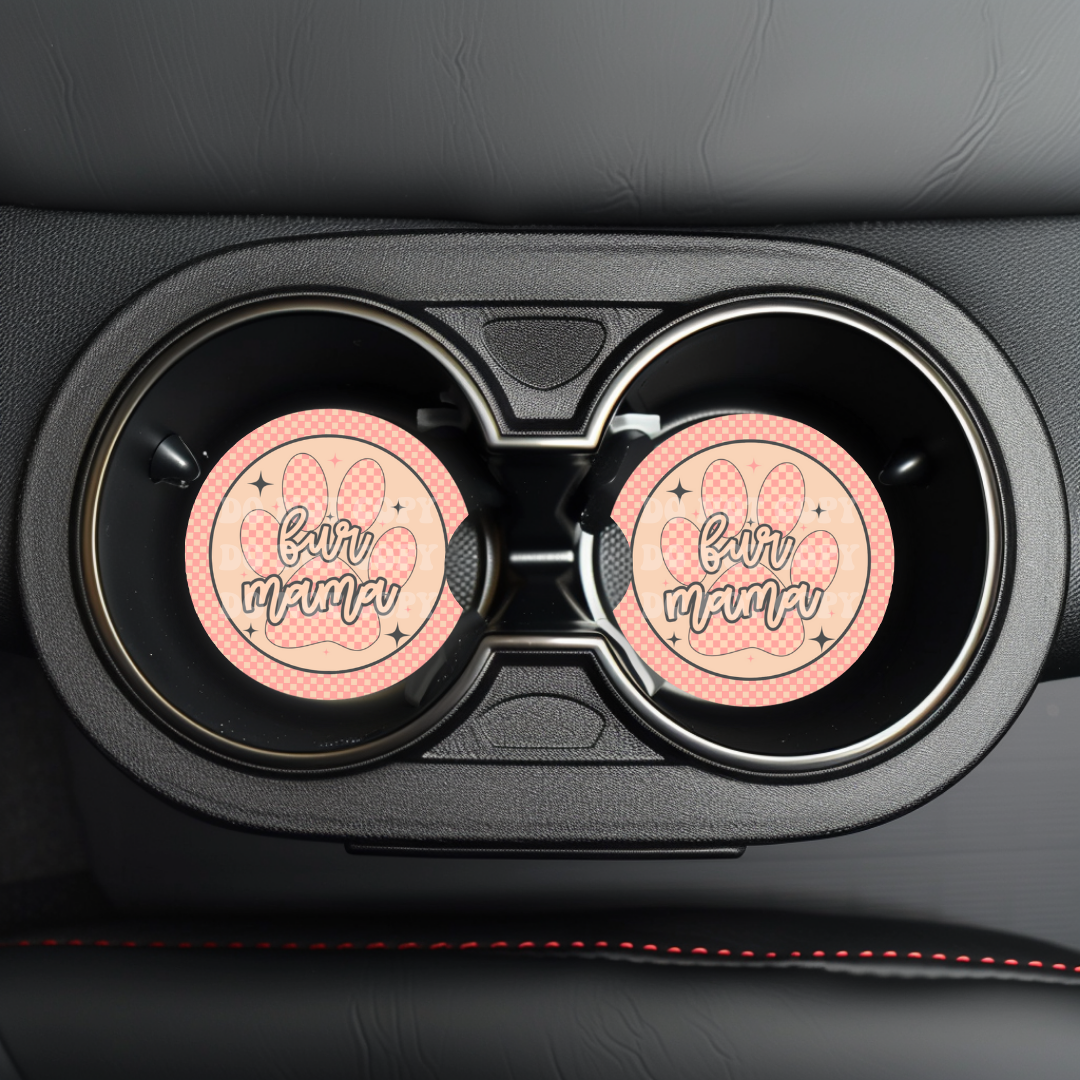 Fur Mama Car Coaster Sublimation Transfer (Set of 2)