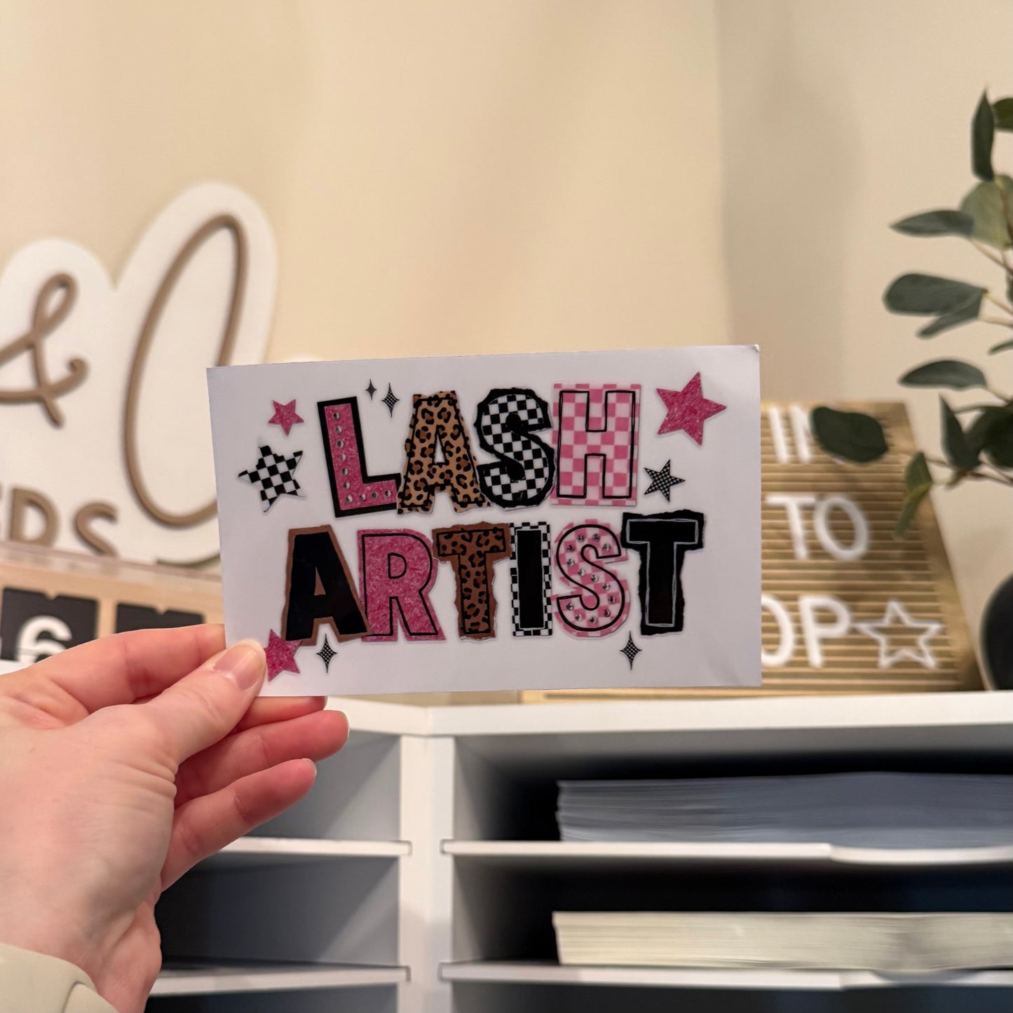 Lash Artist UVDTF 5” Decal