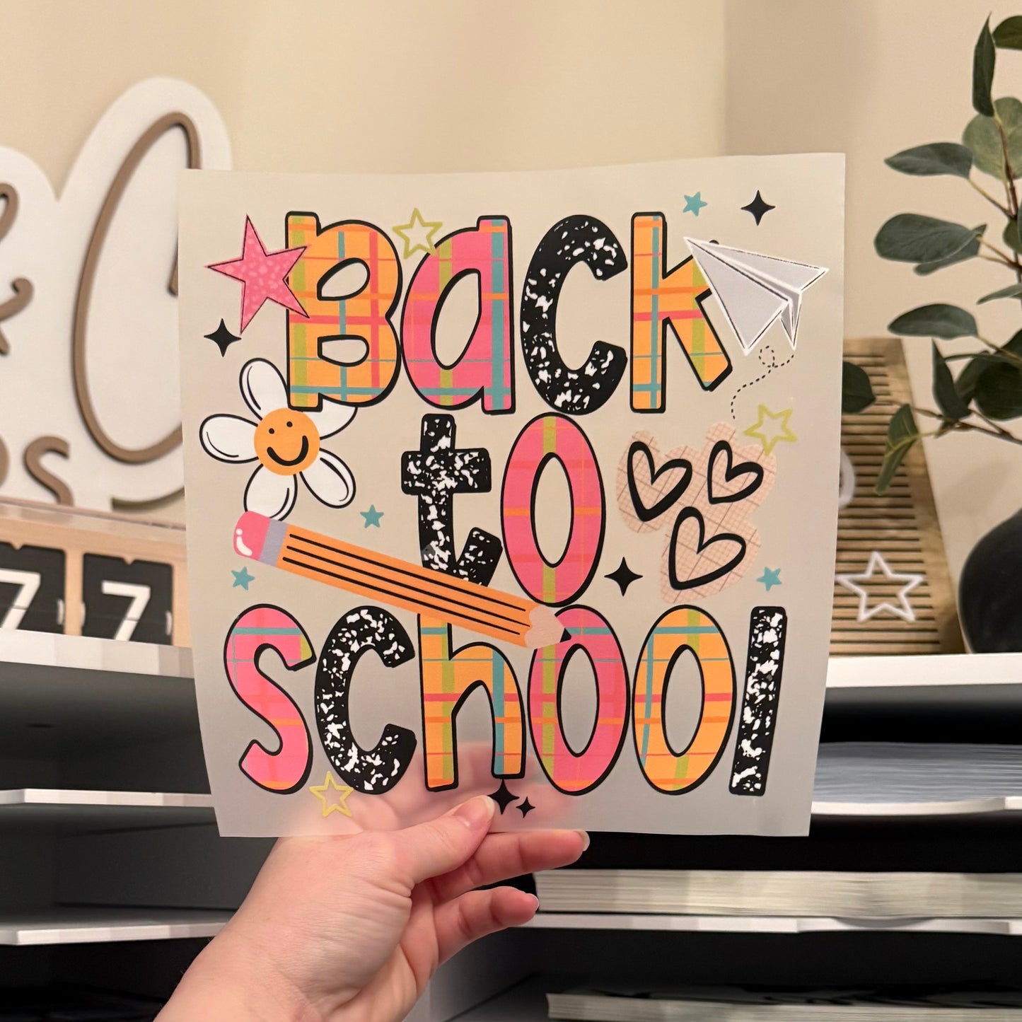 Pink Back To School DTF HOT PEEL