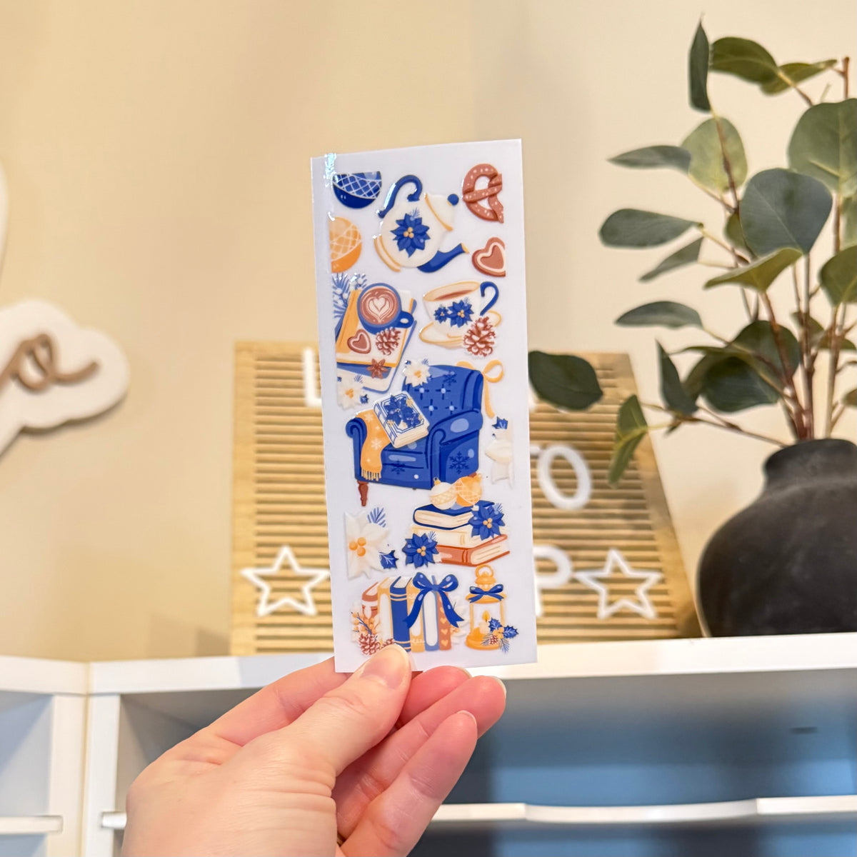 Cozy Winter UVDTF Bookmark