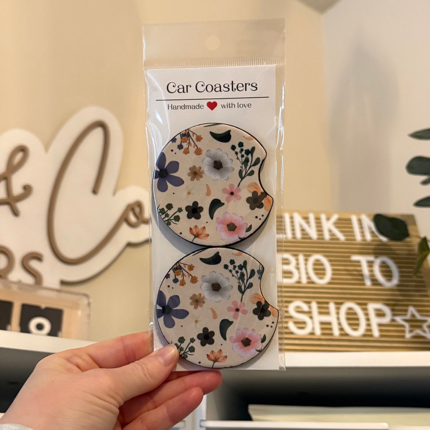Wildflowers Car Coasters