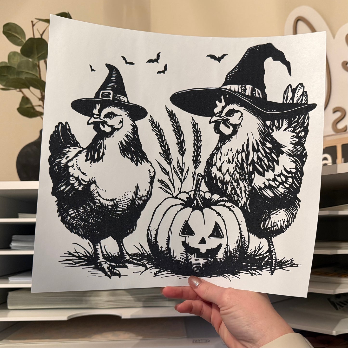 Spooky Chickens Single Color