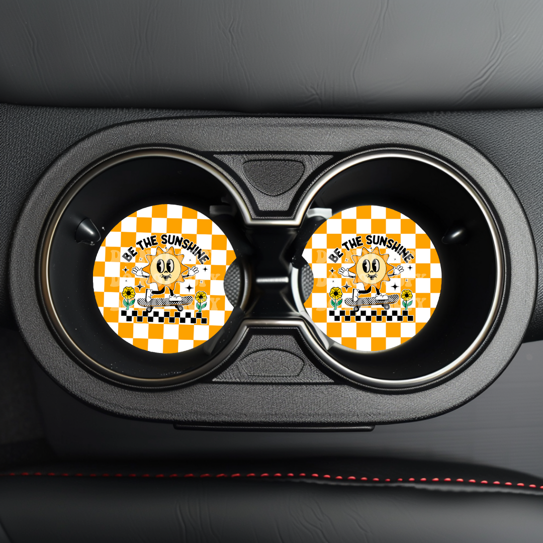 Be The Sunshine Car Coaster Sublimation Transfer (Set of 2)