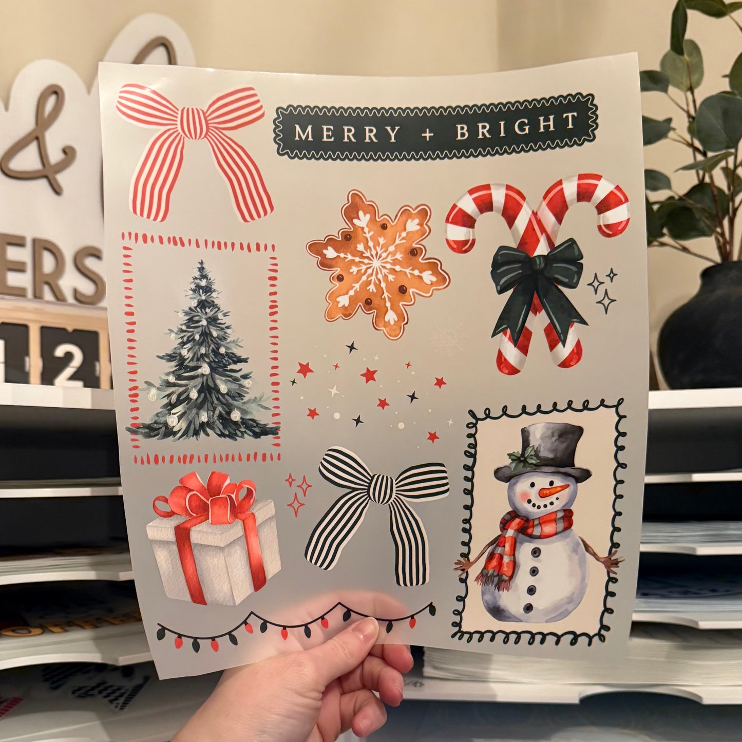 Merry & Bright Collage DTF HOT PEEL