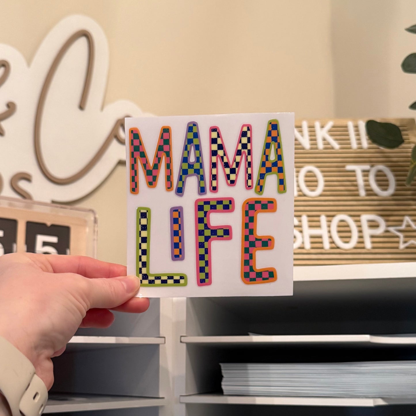Mama Life UVDTF 4” Decal