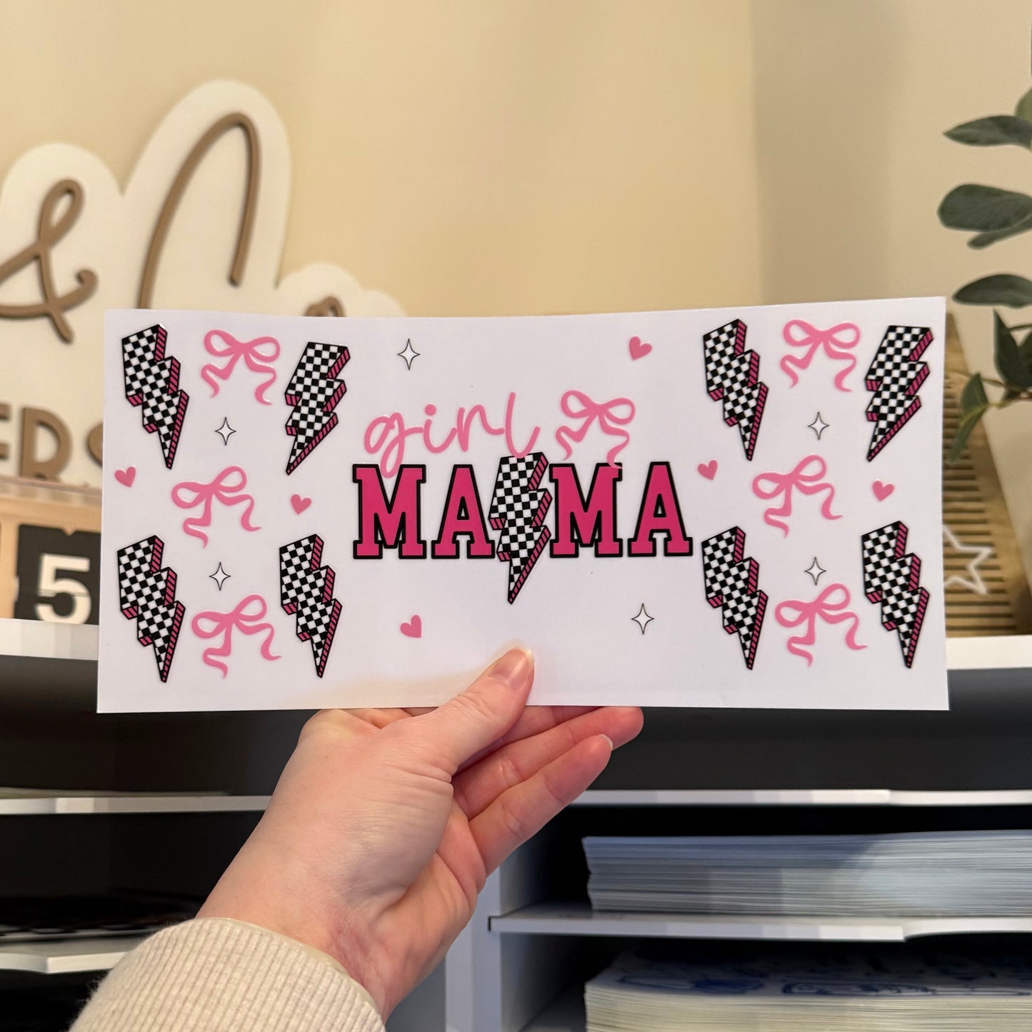 Pink Mama UVDTF 16oz Glass Can Wrap