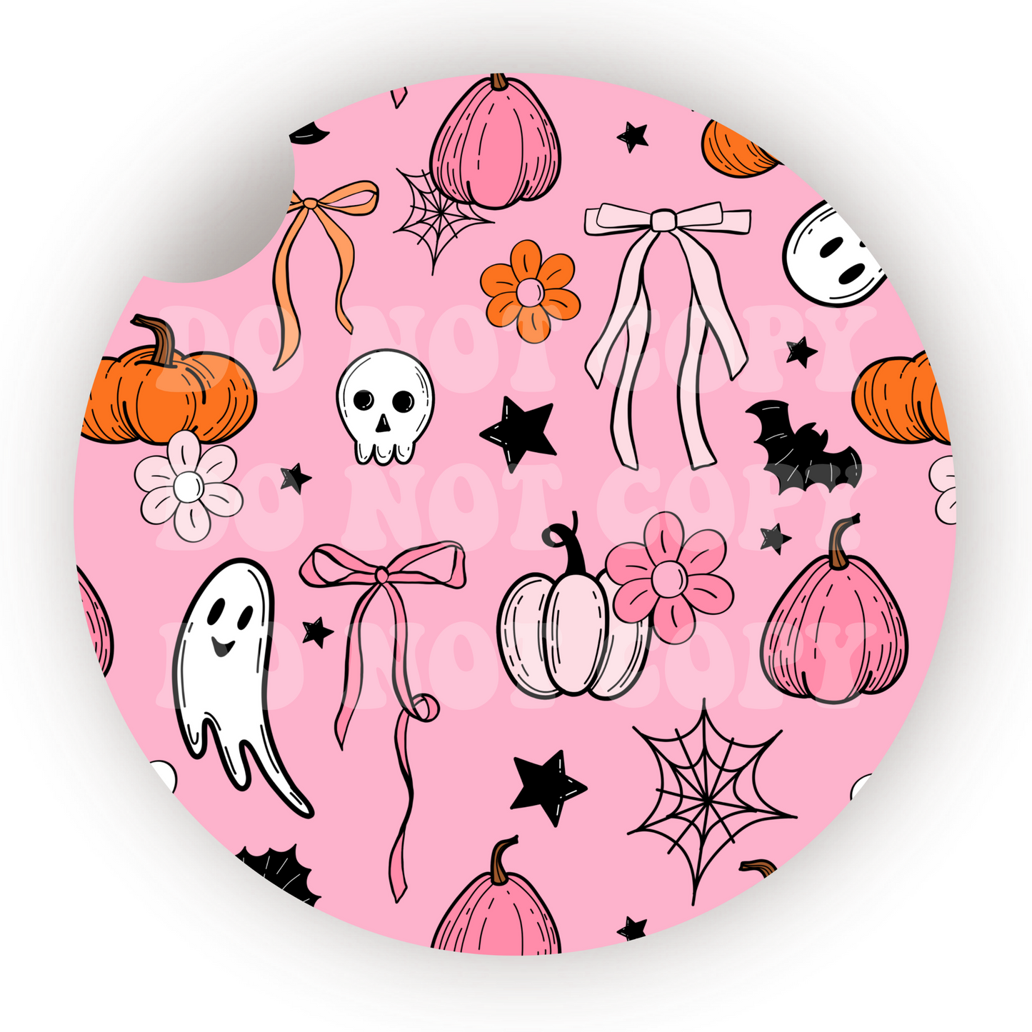 Fall Girly Car Coaster Sublimation Transfer (Set of 2)