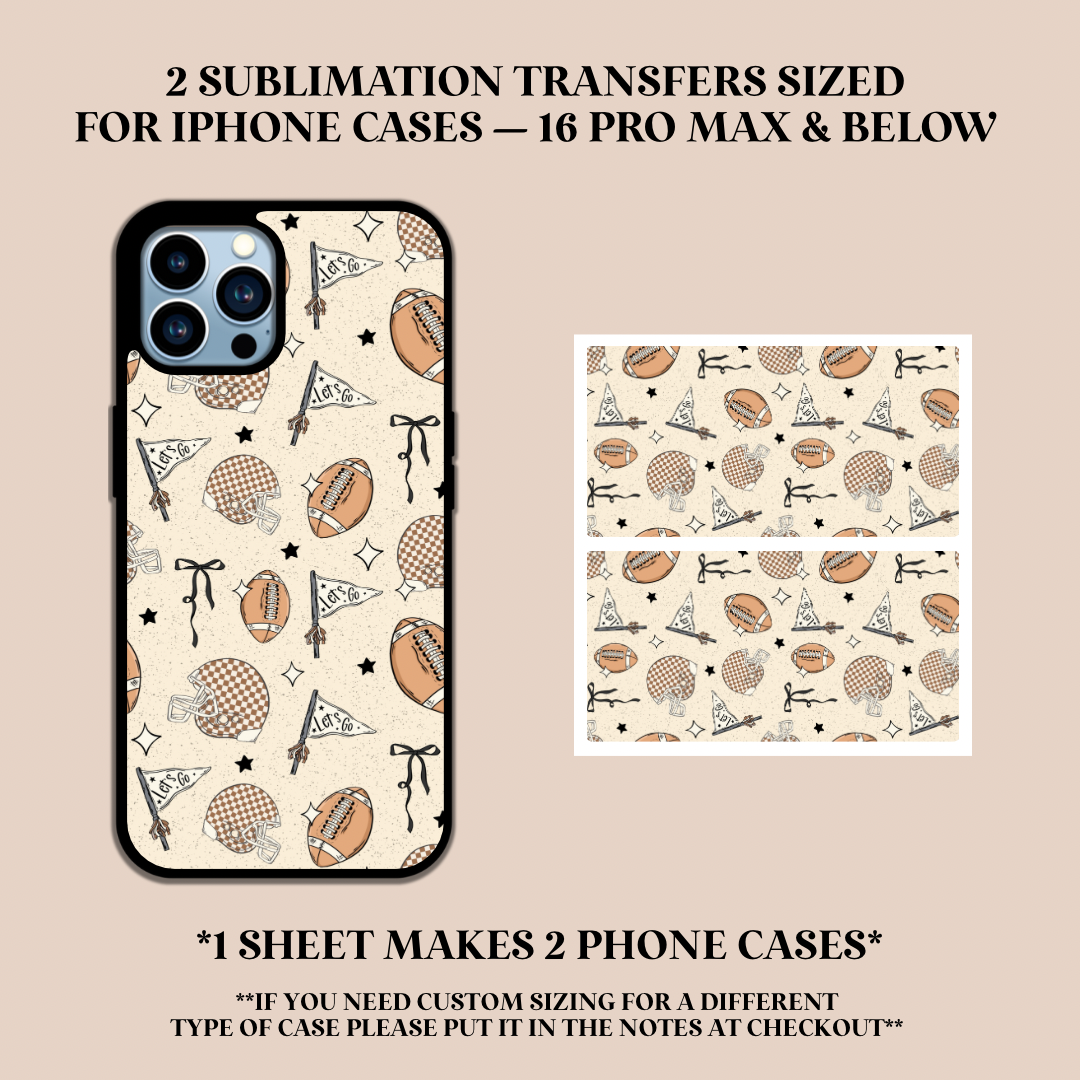 Football Season Phone Case Sublimation Transfer