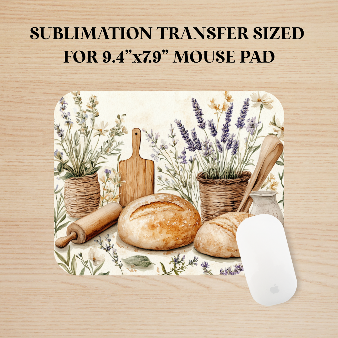 Sourdough Mouse Pad Sublimation Transfer