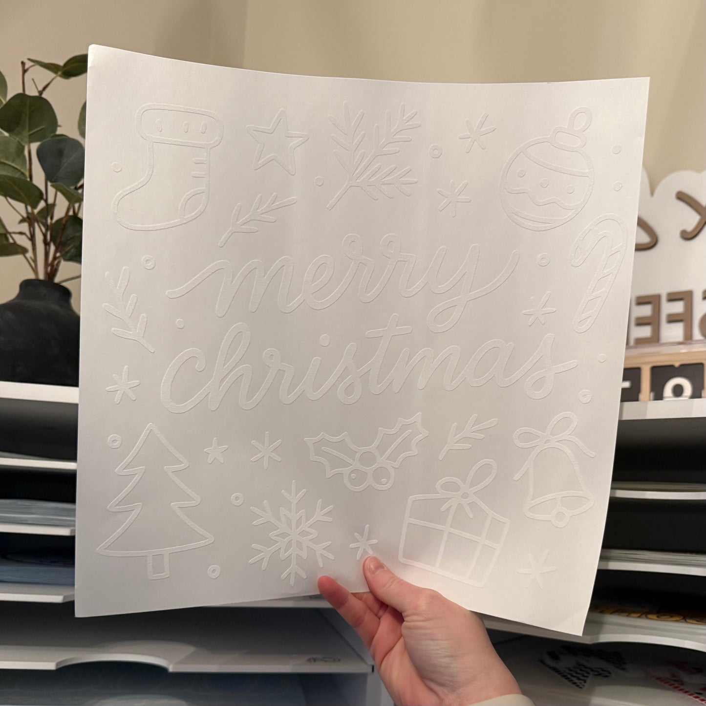 Merry Christmas Doodles Single Color