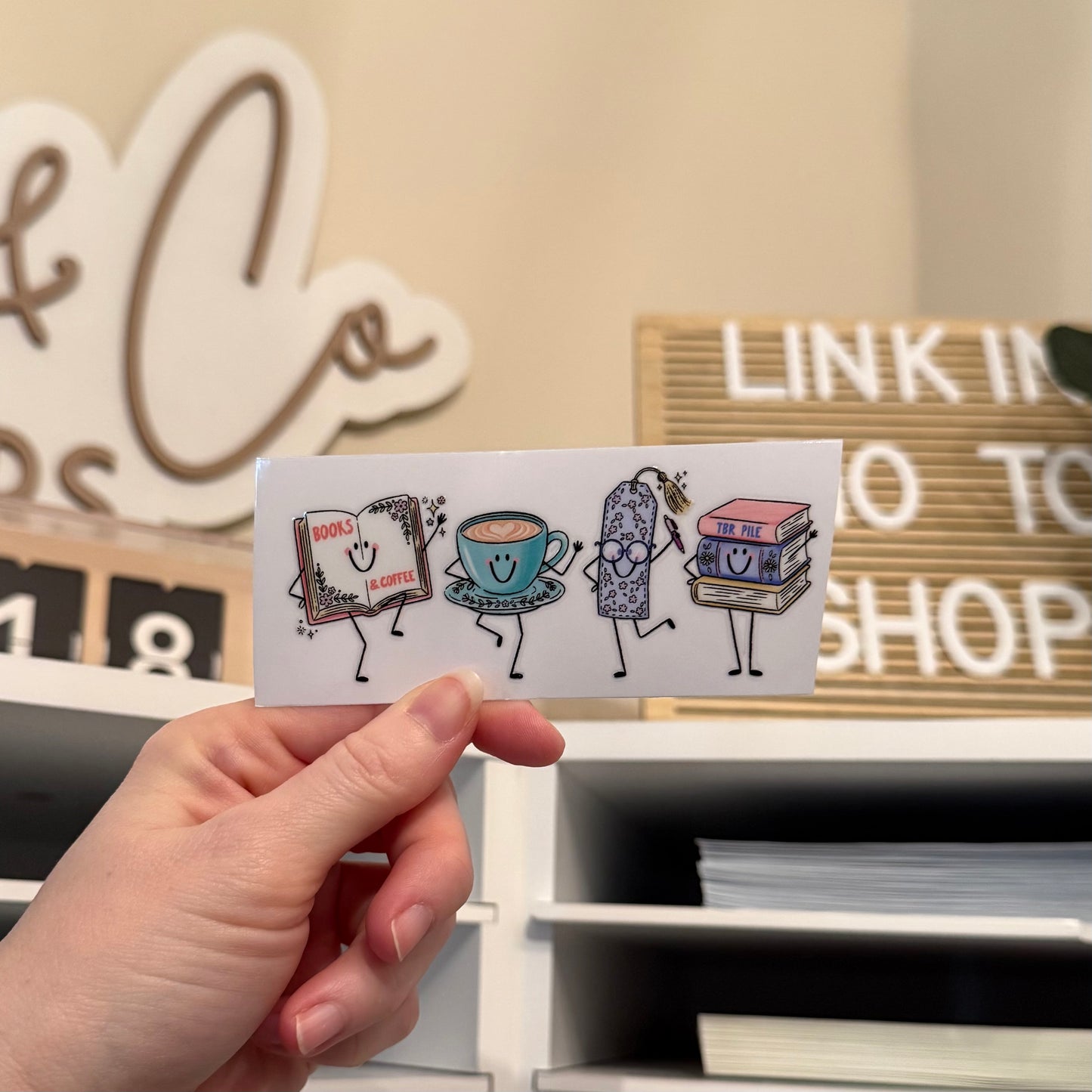 Bookish Characters UVDTF 4” Decal