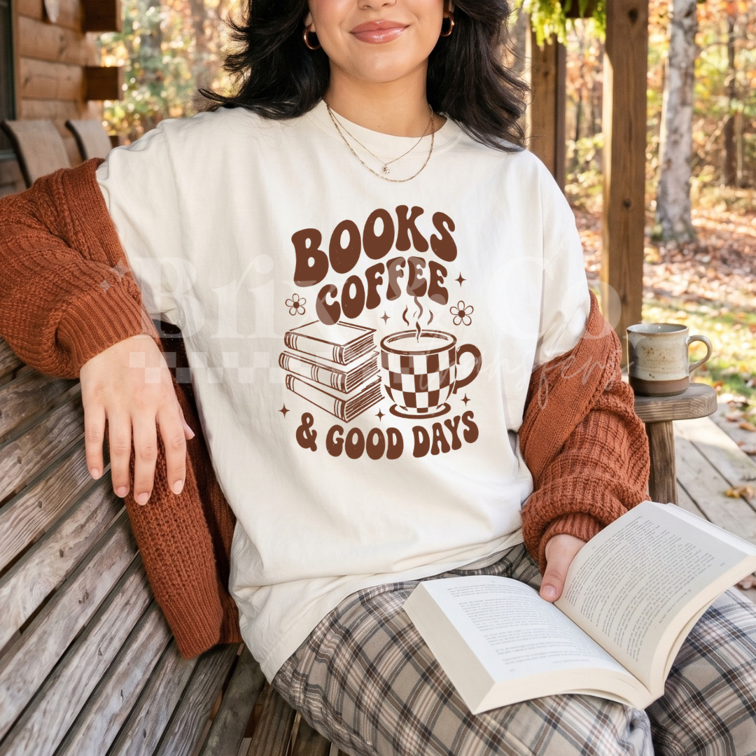 Books Coffee & Good Days Single Color (Brown)